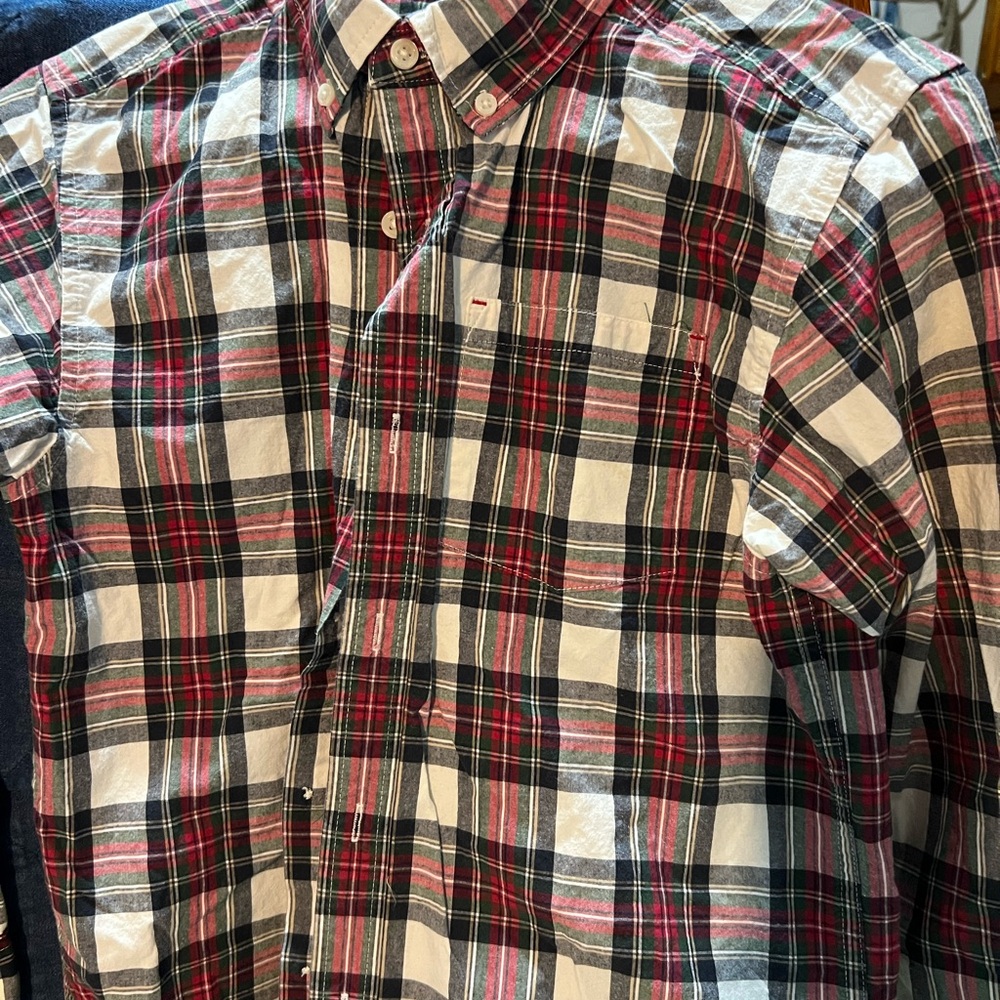 Gymboree Red and Black Plaid Casual Shirt